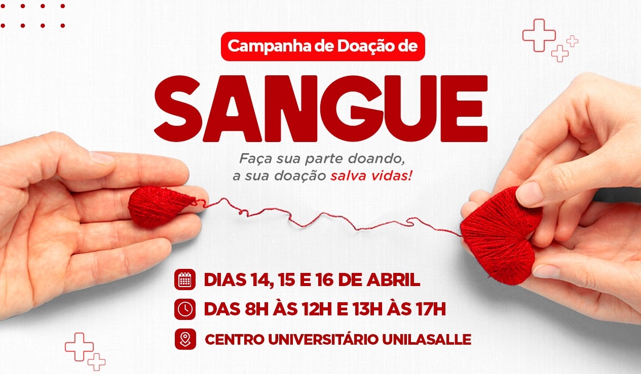 Campanha de doação de sangue acontece de 14 a 16 de abril em Lucas do Rio Verde