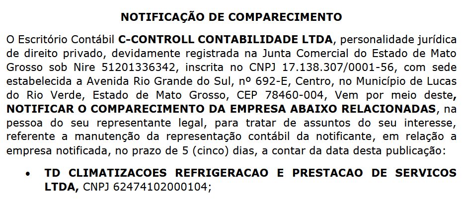 Edital de Notificação